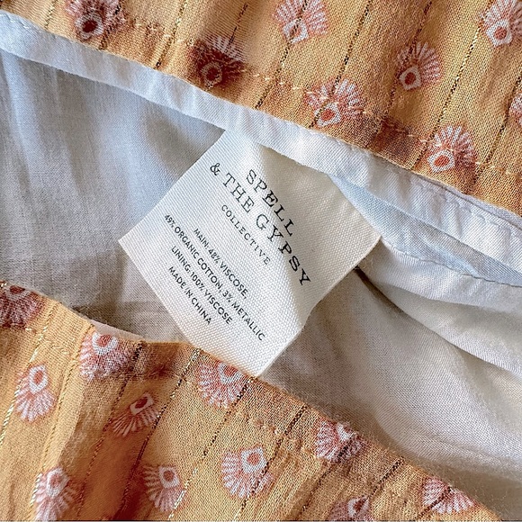 ✨Last Chance💋 ❤️‍🔥Spell & The Gypsy Coco Lei Flutter Sleeve Playdress XXS - Picture 13 of 16